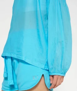 10DAYS Blusen^Balloon Sleeve Blouse laguna blue