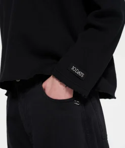 10DAYS Sweatshirts^Crew Neck Long Sleeve Tee black