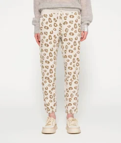 10DAYS Hosen^Cropped Jogger Leopard soft white melee
