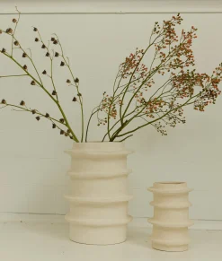10DAYS Vasen^Flower Pot 03 S Molly 29CM soft beige