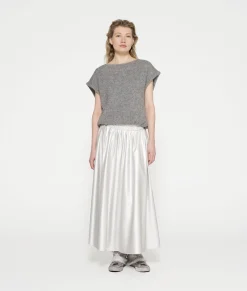 10DAYS Röcke^Leather Look Pleated Skirt silver