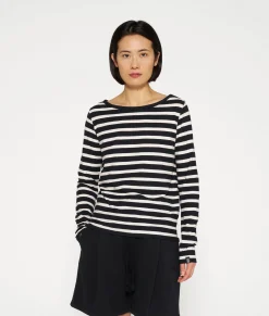 10DAYS Longsleeves^Long Sleeve Tee Stripes black/light natural
