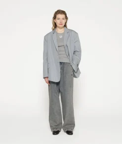 10DAYS Blazer^Oversized Pinstripe Blazer graphite