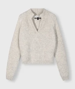 10DAYS Pullover^Polo Knit Sweater light grey melee