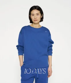 10DAYS Sweatshirts^Raw Edge Statement Sweater true blue