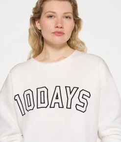10DAYS Sweatshirts^Raw Edge Statement Sweater ecru