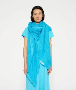 10DAYS Schals^Scarf Linen laguna blue