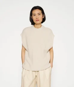 10DAYS Pullover^Short Sleeve Boucle Top light natural