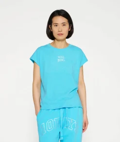 10DAYS T-Shirts^Short Sleeve Tee Linen laguna blue