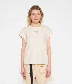 10DAYS T-Shirts^Short Sleeve Tee Linen ecru