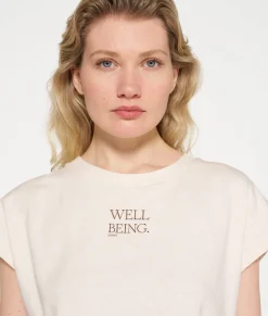 10DAYS T-Shirts^Short Sleeve Tee Linen ecru
