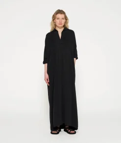 10DAYS Kleider^Standing Collar Maxi Dress black