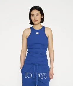 10DAYS Tops^Tank Top Rib true blue