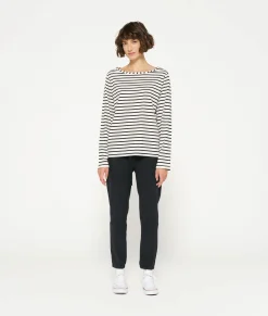 10DAYS Longsleeves^THE LONGSLEEVE STRIPE white/black