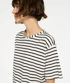 10DAYS T-Shirts^THE TEE STRIPES white/black