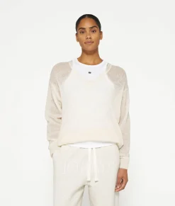 10DAYS Sweatshirts|Pullover^THE THIN SWEATER ecru