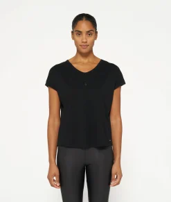 10DAYS T-Shirts^THE V-NECK TEE black