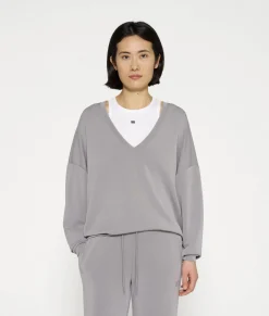 10DAYS Sweatshirts^V-neck Sweater Scuba graphite