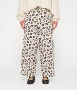 10DAYS Hosen^Wide Twill Pants Leopard light natural